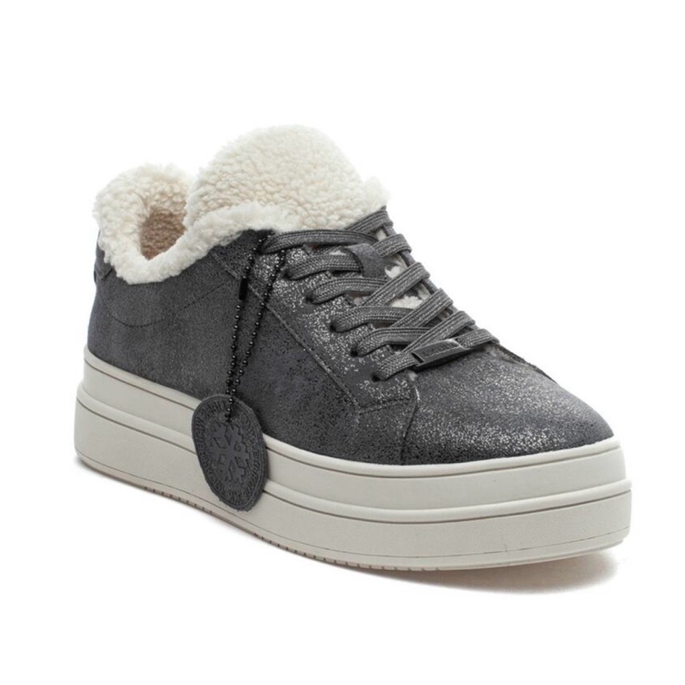 EUC- J/Slides ‘Ninka’ Waterproof Suede Sneaker w/Faux Shearling Lining